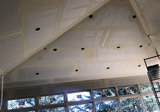 United Interior Contractors, LLC places drywall on all types of ceilings, aiming for complete customer satisfaction.